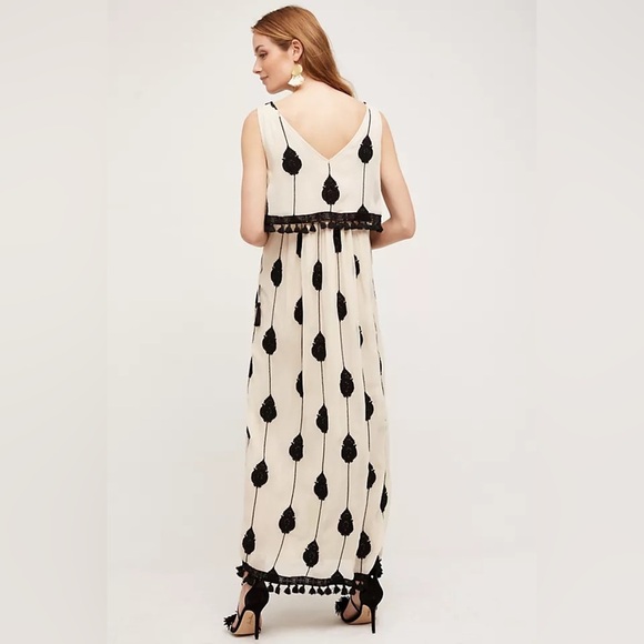 Anthropologie Moulinette Soeurs Maxi Whimsical Embroidered Wedding Guest Dress - Picture 2 of 13